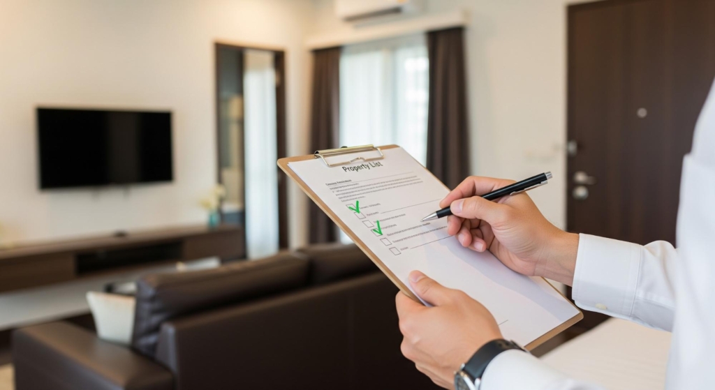 รายการทรัพย์สิน ณ วันส่งมอบ