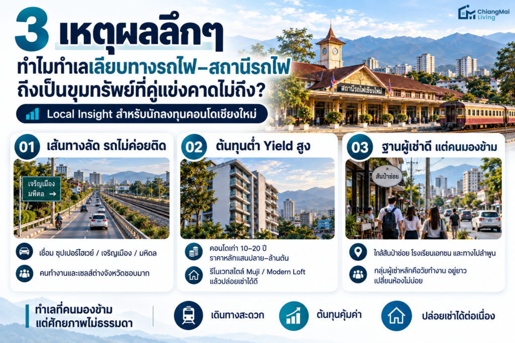 3 เหตุผลลึกๆ ทำไมทำเลเลียบทางรถไฟ-สถานีรถไฟ ถึงเป็นขุมทรัพย์ที่คู่แข่งคาดไม่ถึง