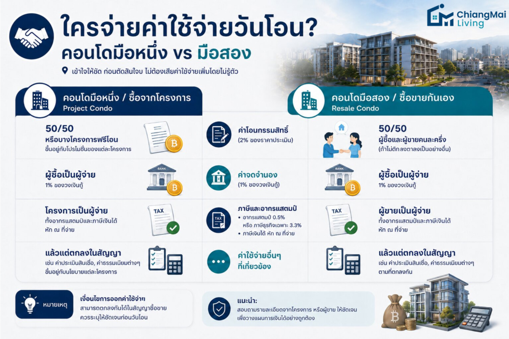 ค่าใช้จ่ายวันโอน