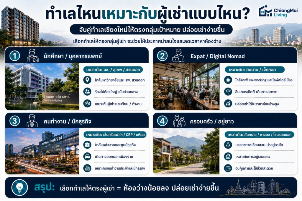 ทำเลไหนเหมาะกับผู้เช่าแบบไหน