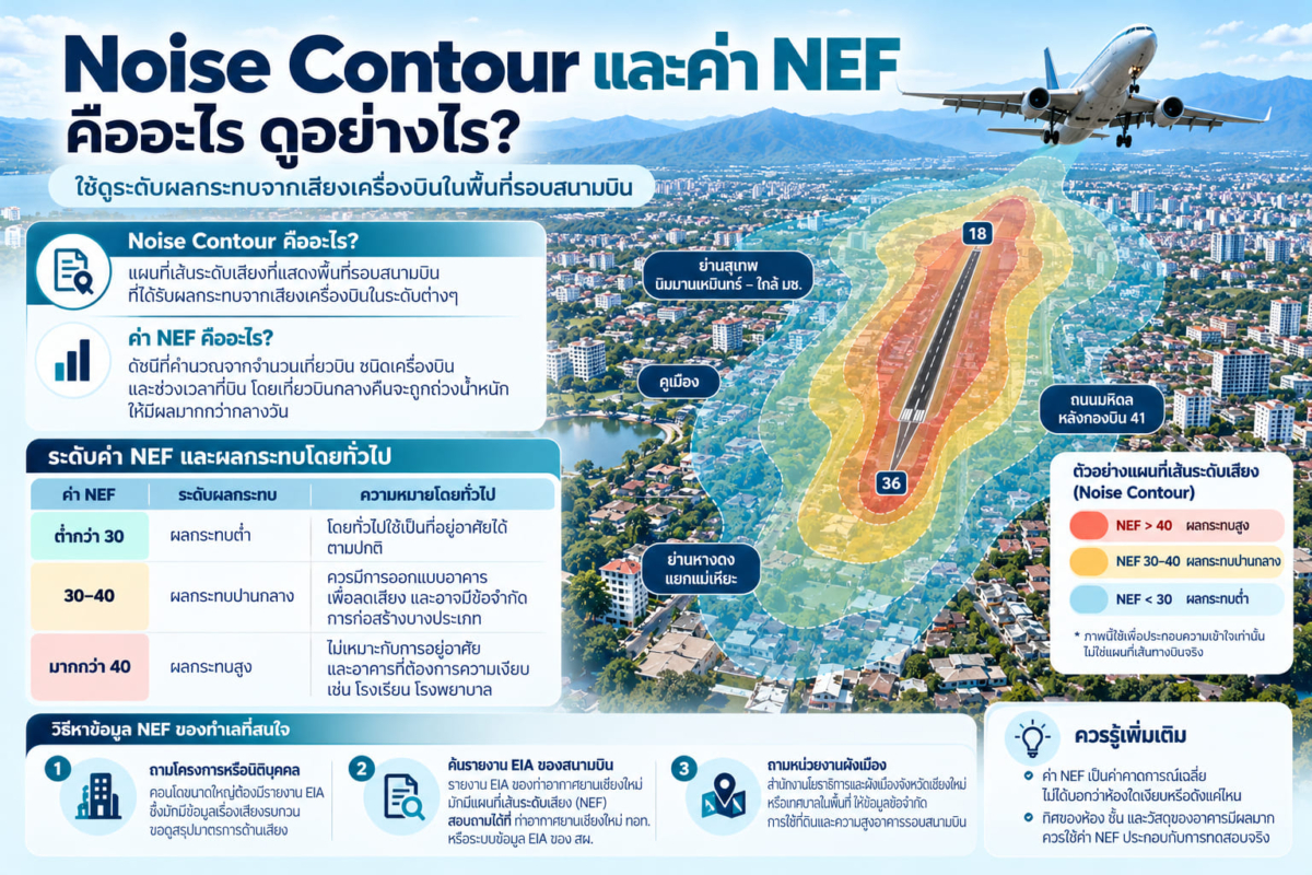 Noise Contour และค่า NEF คืออะไร ดูอย่างไร