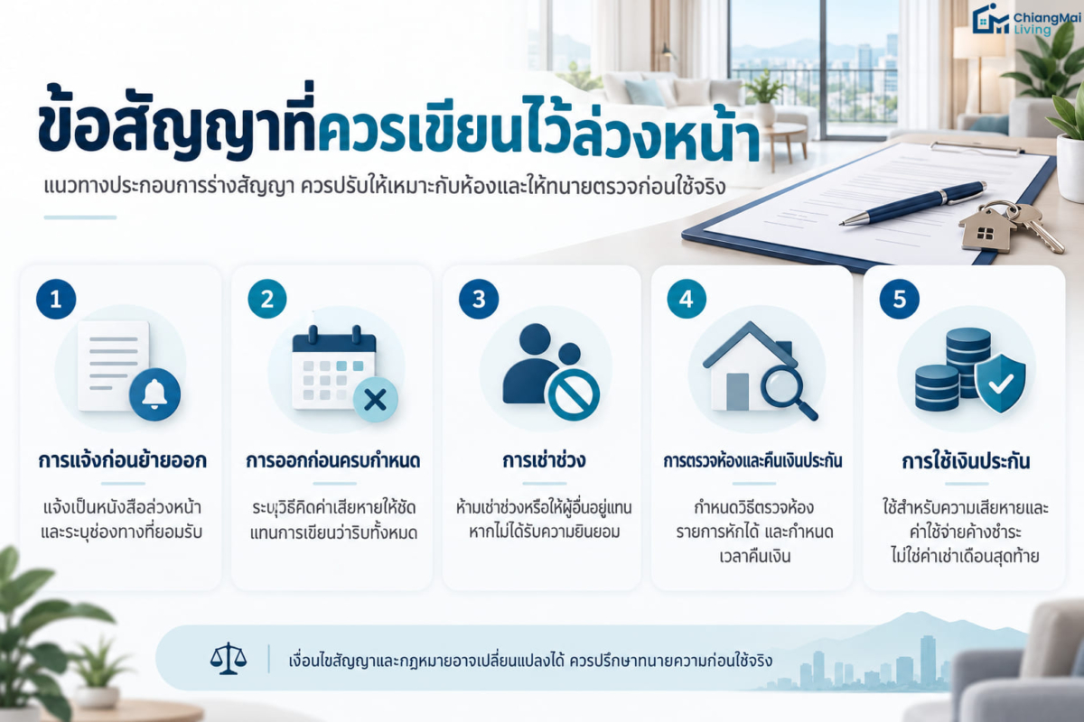 ข้อสัญญาที่ควรเขียนไว้ล่วงหน้า