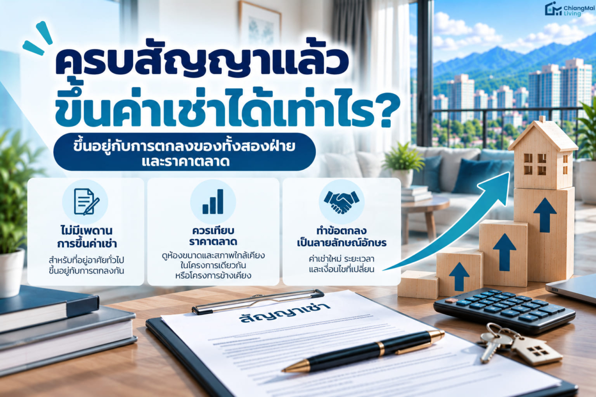 ครบสัญญาแล้ว ขึ้นค่าเช่าได้เท่าไร
