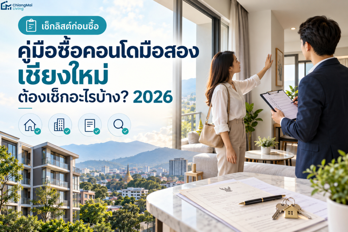 คู่มือซื้อคอนโดมือสองเชียงใหม่ ต้องเช็กอะไรบ้าง ในปี 2026