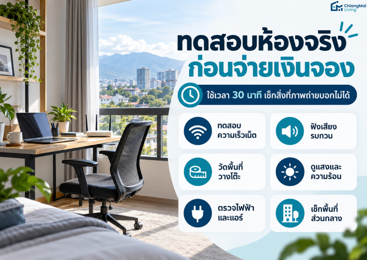ทดสอบห้องจริงก่อนจ่ายเงินจอง
