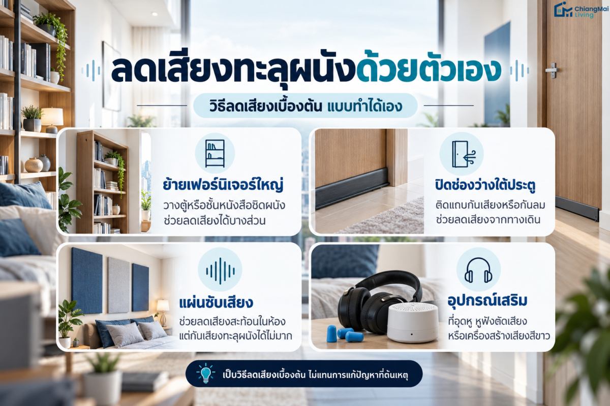 ลดเสียงทะลุผนังด้วยตัวเอง
