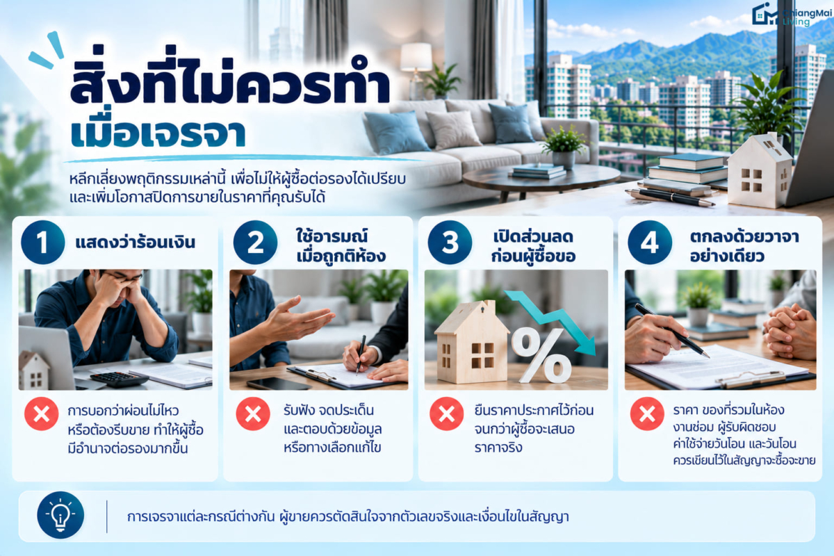 สิ่งที่ไม่ควรทำเมื่อเจรจา