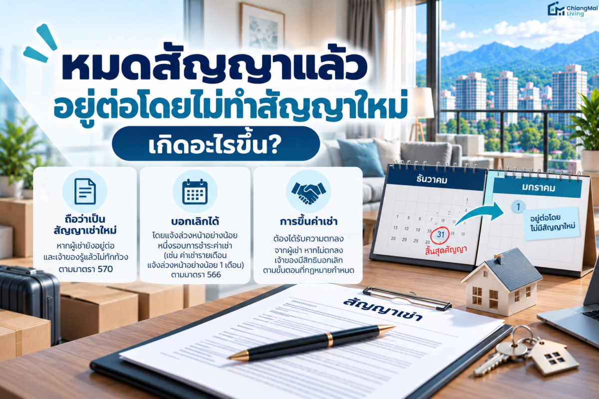 หมดสัญญาแล้วอยู่ต่อโดยไม่ทำสัญญาใหม่ เกิดอะไรขึ้น