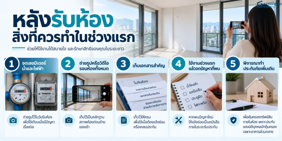 หลังรับห้อง สิ่งที่ควรทำในช่วงแรก