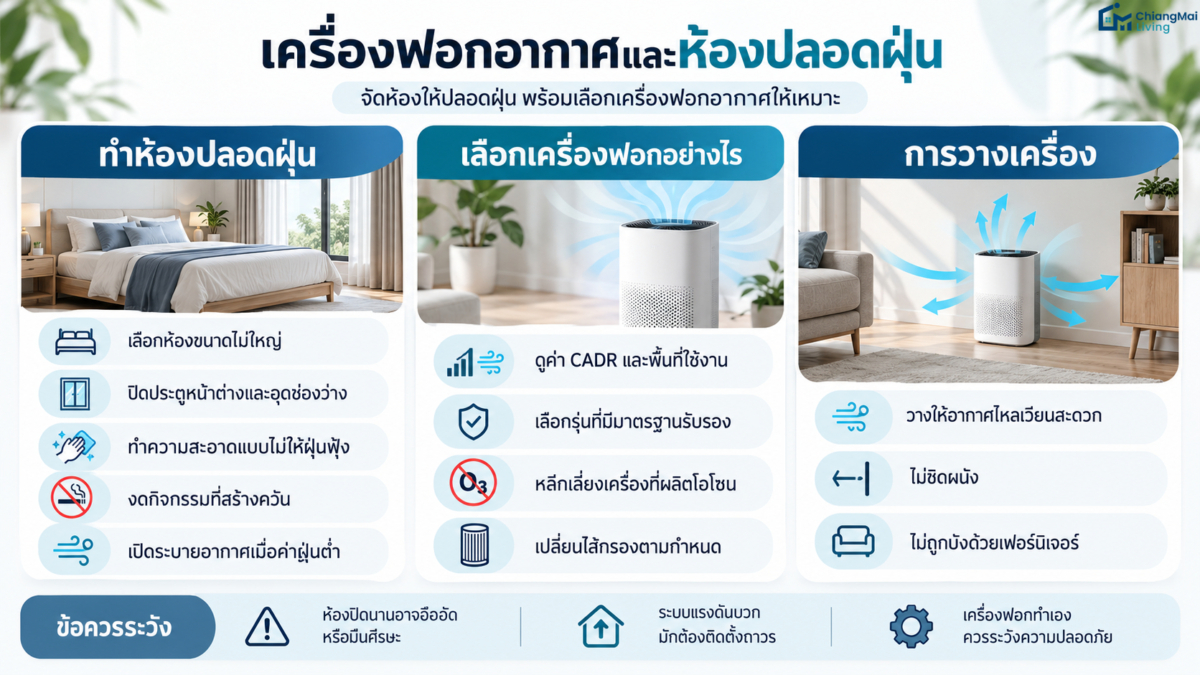 เครื่องฟอกอากาศและห้องปลอดฝุ่น