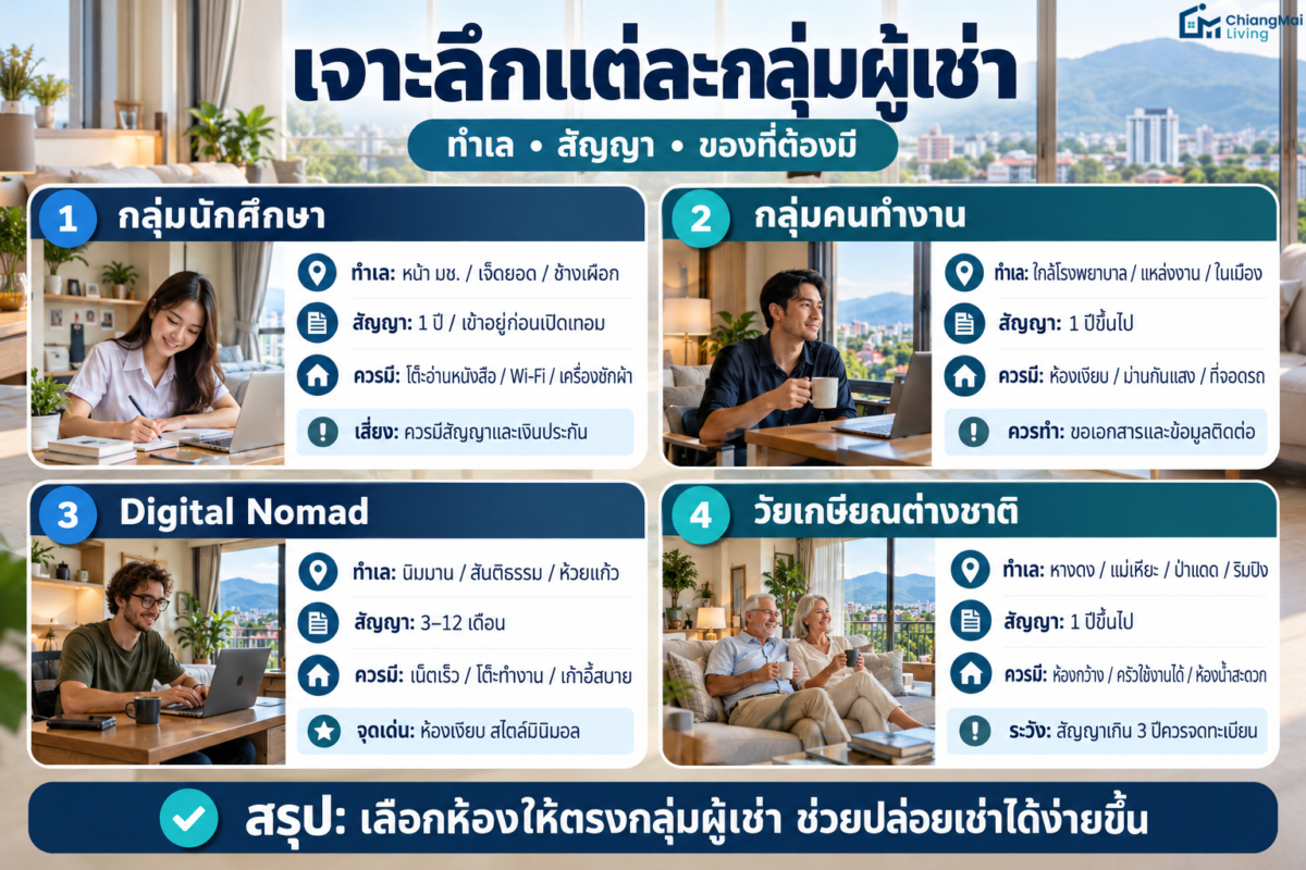 เจาะลึกแต่ละกลุ่ม ทำเล สัญญา และของที่ต้องมี