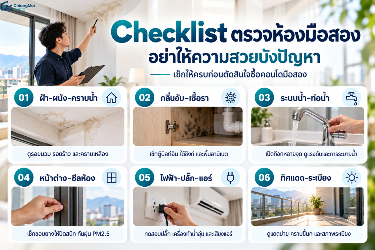 เช็กลิสต์ตรวจคอนโดมือสอง 6 จุด