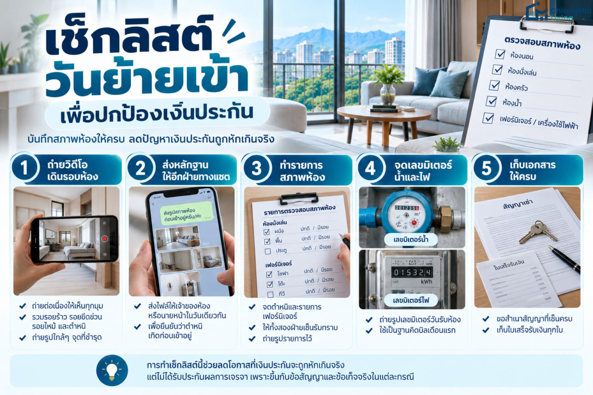 เช็กลิสต์วันย้ายเข้าเพื่อปกป้องเงินประกัน