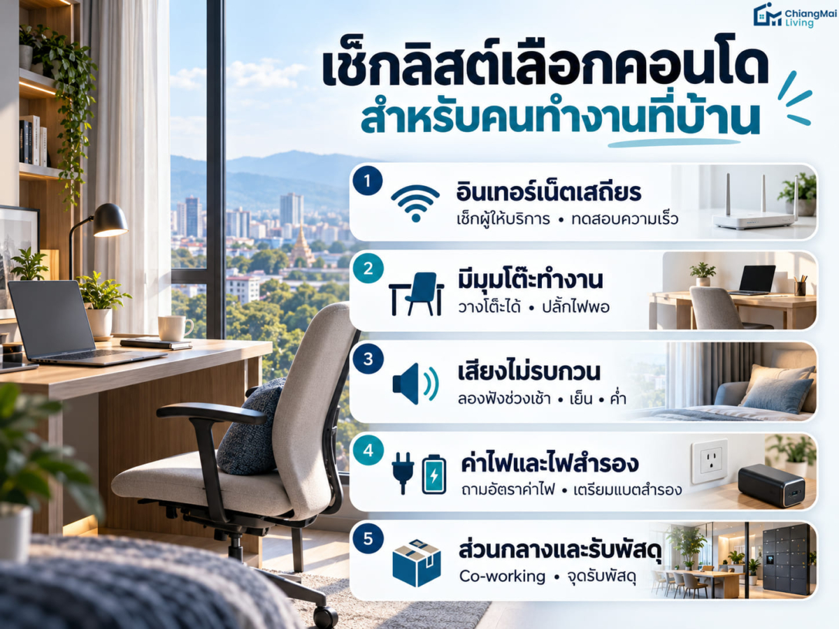 เช็กลิสต์เลือกคอนโดสำหรับคนทำงานที่บ้าน