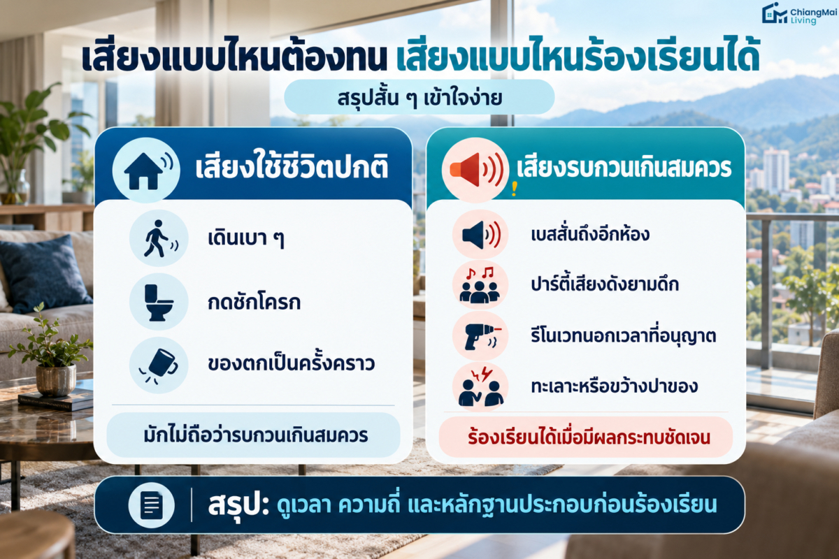 เสียงแบบไหนต้องทน เสียงแบบไหนร้องเรียนได้