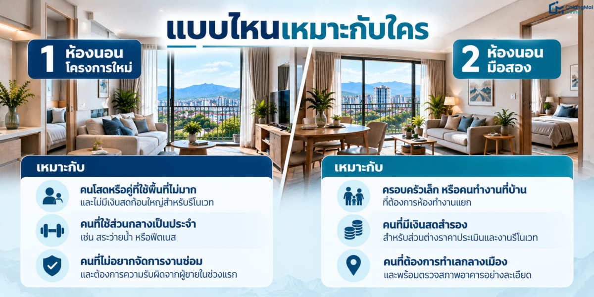 แบบไหนเหมาะกับใคร_ คอนโดใหม่หรือมือสอง