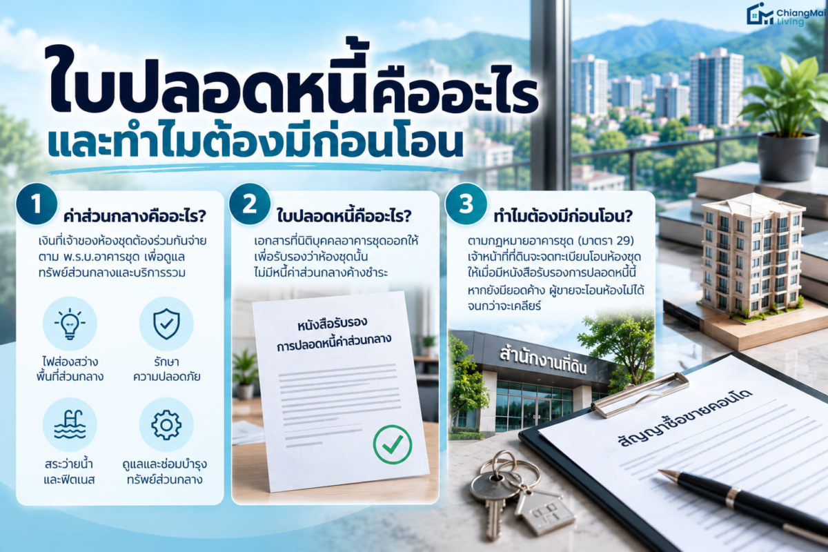 ใบปลอดหนี้คืออะไร และทำไมต้องมีก่อนโอน